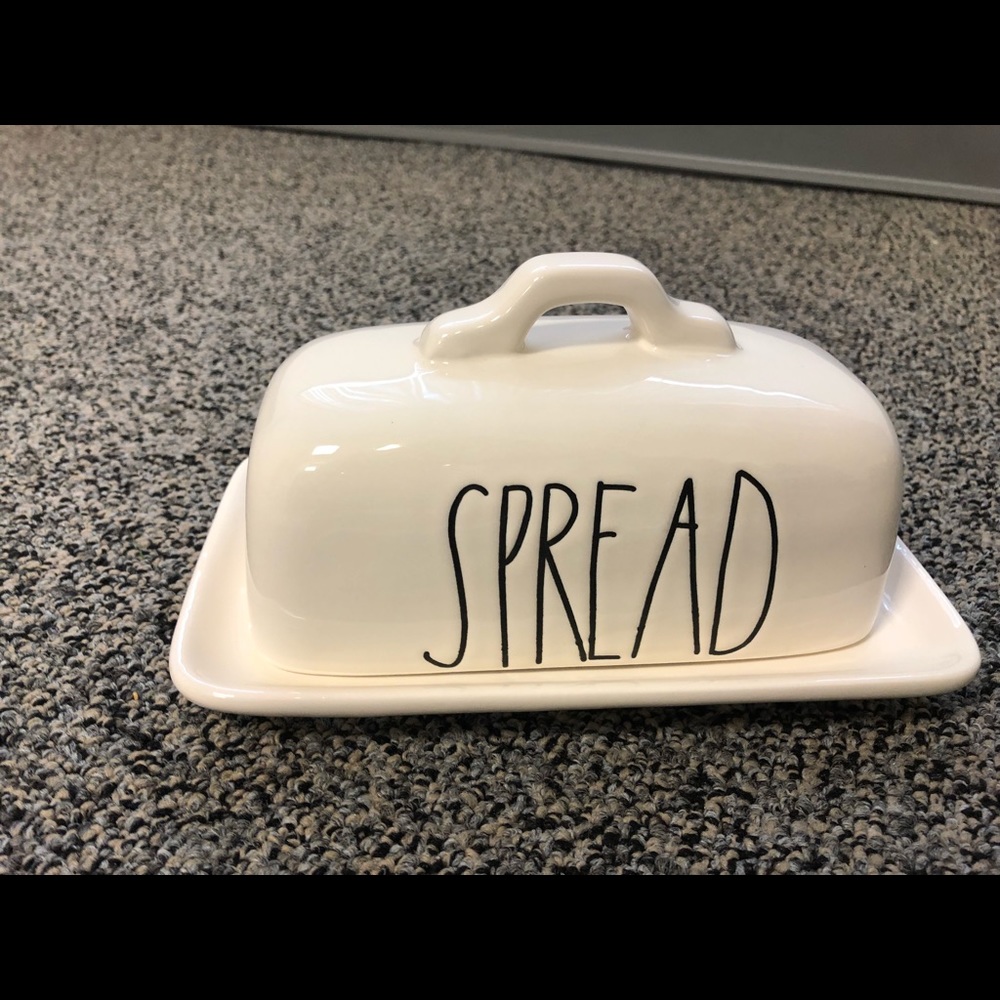 Rae Dunn Brand New "SPREAD" Butter Dish by Magenta